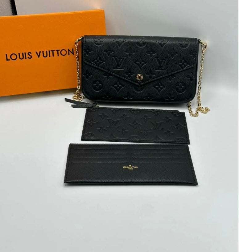 LV Chain Wallet with Brand Box