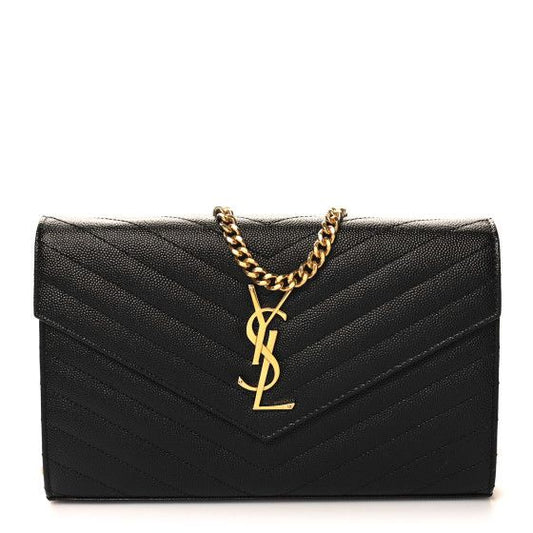 YSL QUILTED CHAIN WALLET WITH BRAND BOX